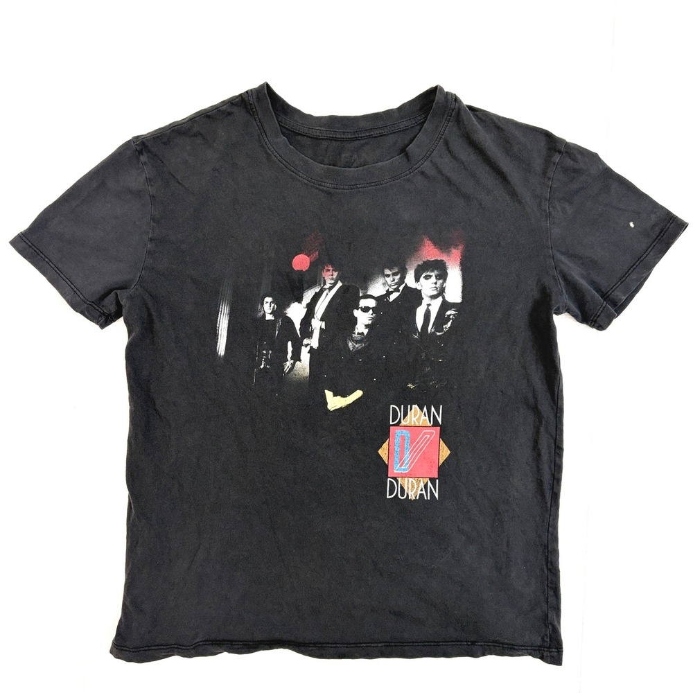 Vintage Duran Duran Graphic Band Tee Faded Black Small